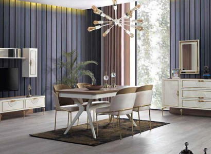 Dining room Suite Dining table 4x Chair Chest of drawers Group Table 8pcs. set